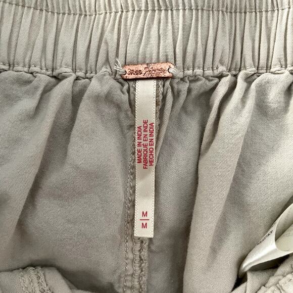 Free People Get Free Poplin Nilla Cream Pull-On Shorts Size M - Picture 4 of 7